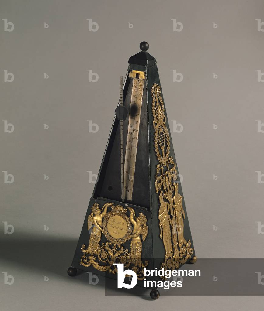 Pyramidal metronome, 1815 (painted iron & gilt bronze)