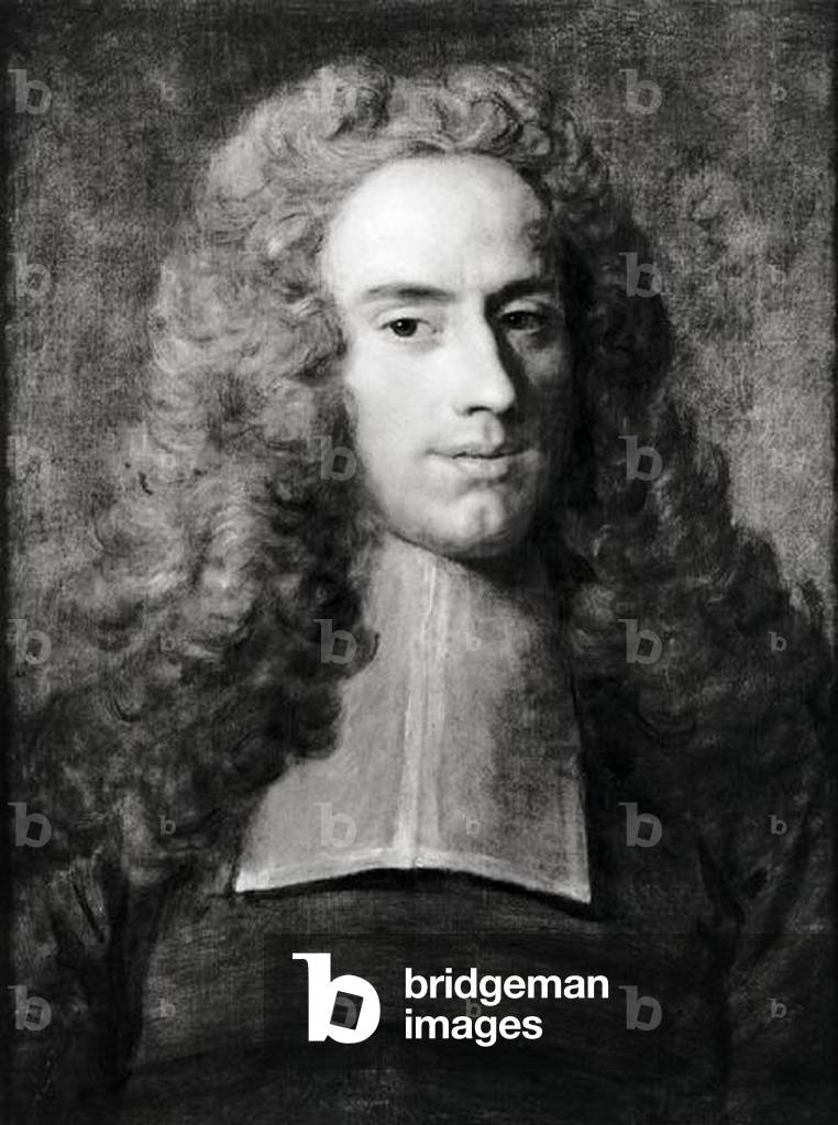 Portrait of a Man (oil on canvas) (b/w photo)