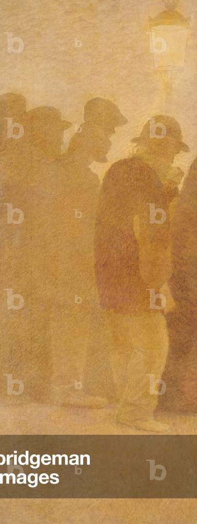 Bild von Gemälde "The Mouthful of Bread" von Fernand Pelez, b/w