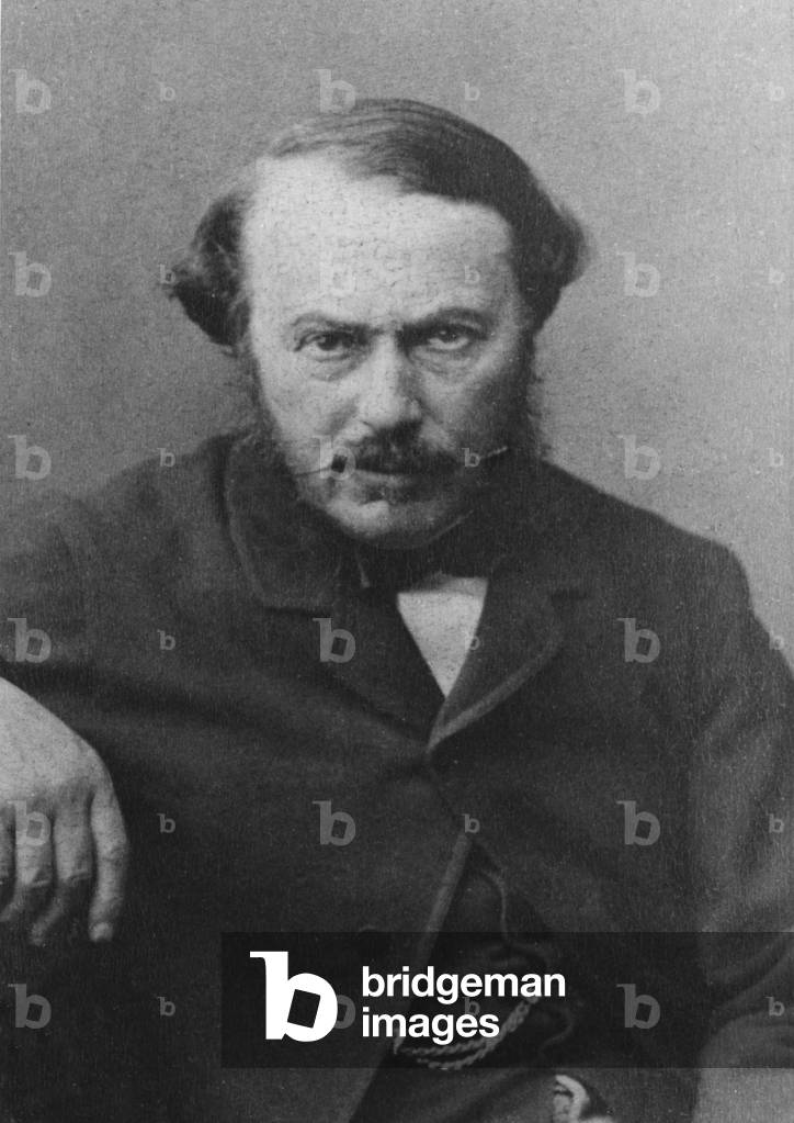 Portrait of Jean Gilbert Victor Fialin, Duc de Persigny (b/w photo)