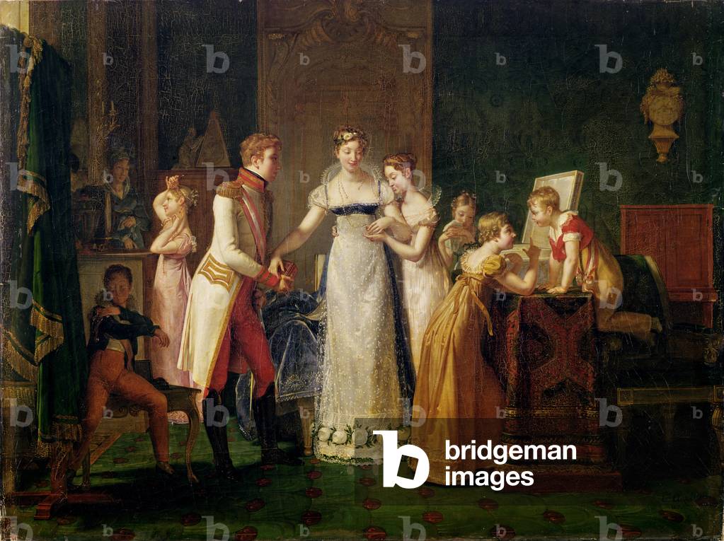 Marie-Louise (1791-1847) of Austria Bidding Farewell to her Family in Vienna, 13th March 1810, 1812 (oil on canvas)