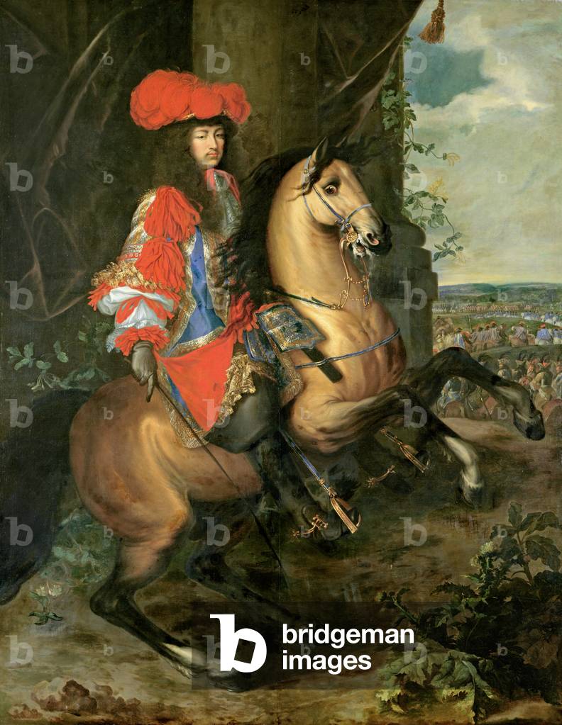 Equestrian Portrait of Louis XIV (1638-1715) (oil on canvas)