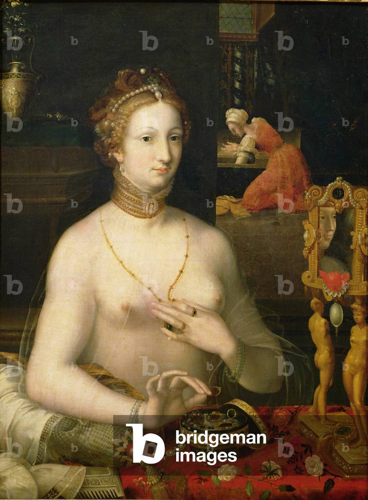 Woman at her Toilet, 1585-95 (oil on canvas)