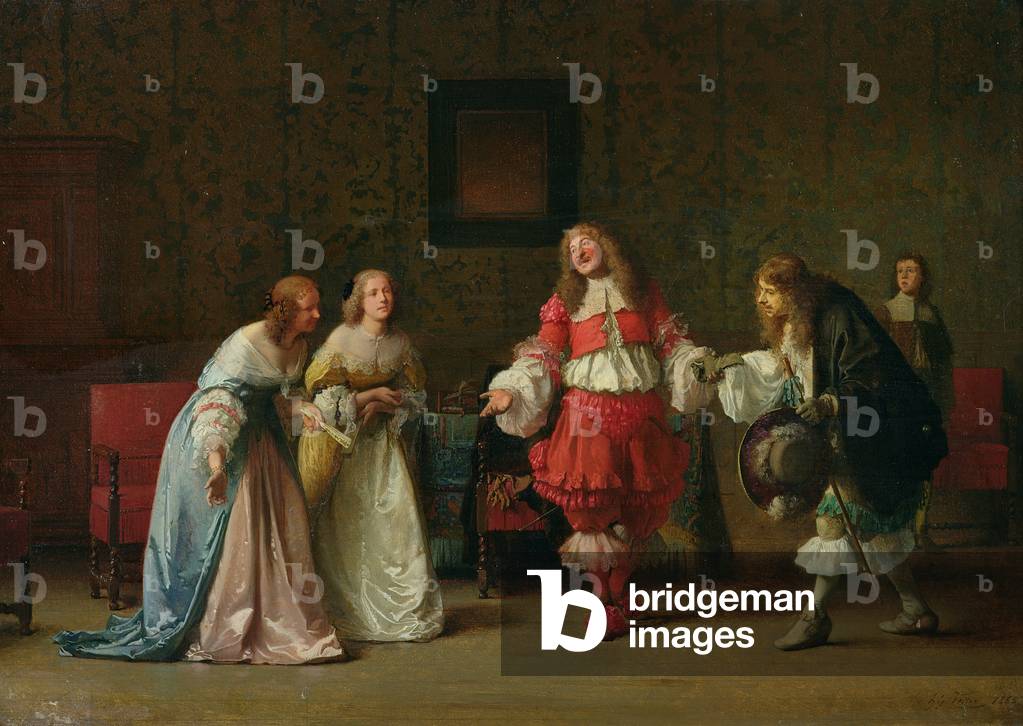 Mascarille Presenting Jodelet to Cathos and Madelon, 1865 (oil on canvas)
