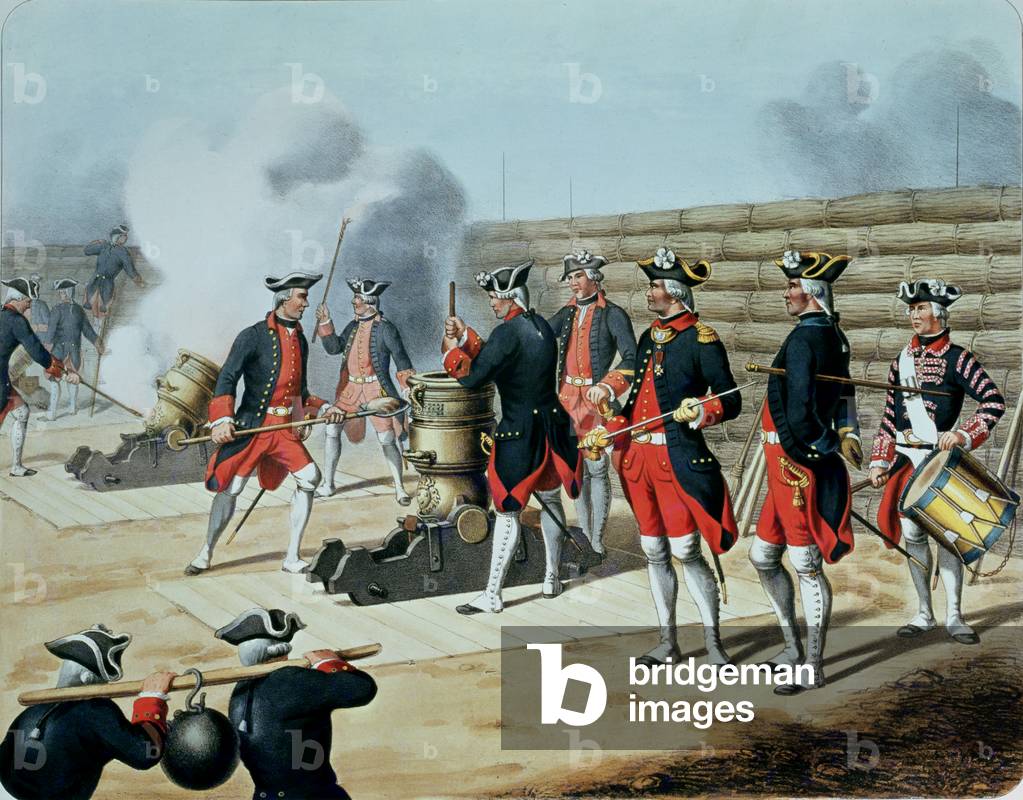 'L'Artillerie Francaise' by Moltzheim, Artillery of the Corps Royal in 1772 (colour litho)