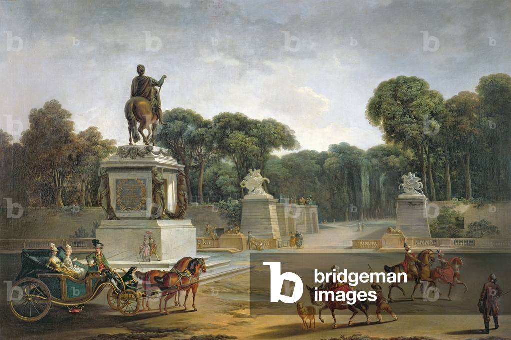 The Entrance to the Tuileries from the Place Louis XV in Paris, c.1775 (oil on canvas)