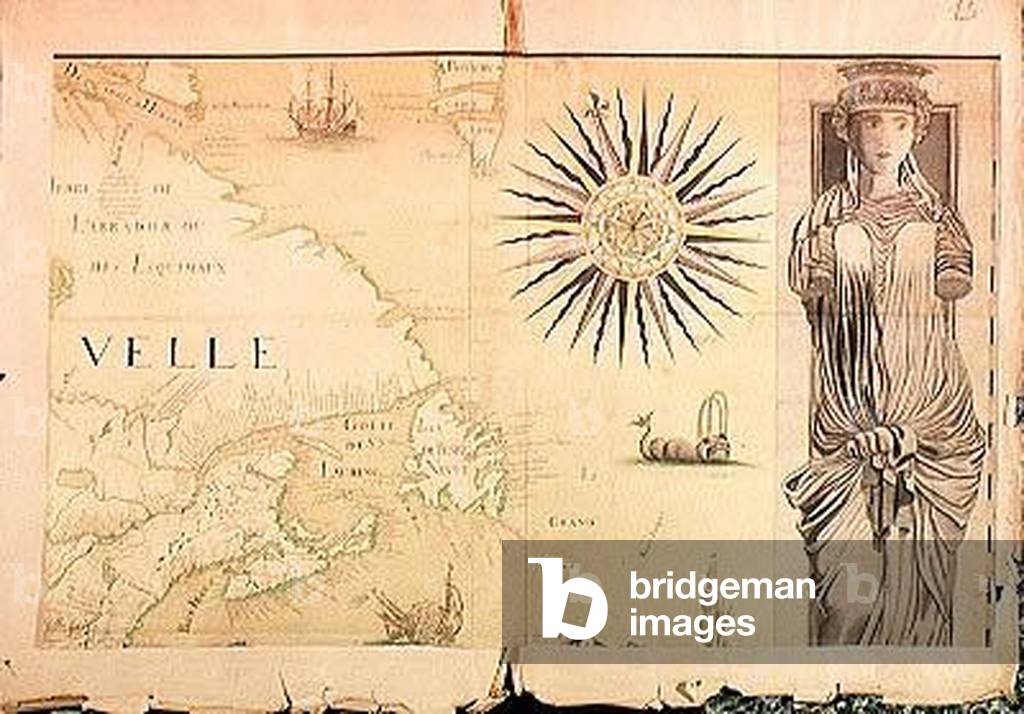 Map of Nouvelle-France (Canada) 1699 (engraving) (see also 187069)
