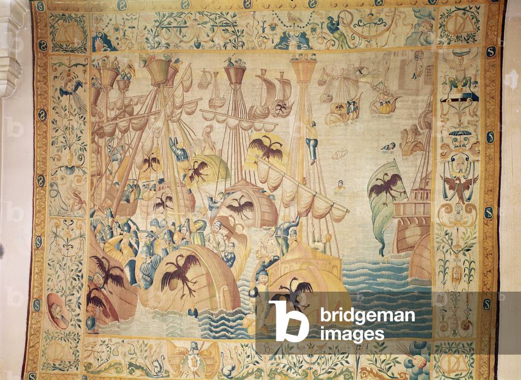 The Battle of Tunis, or Battle of Lepanto, 16th century (tapestry)