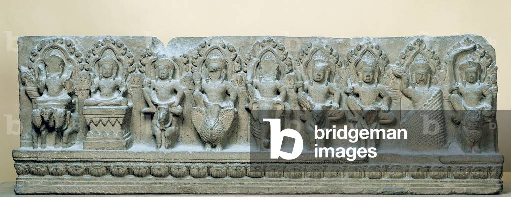 Frieze depicting nine divinities (sandstone)