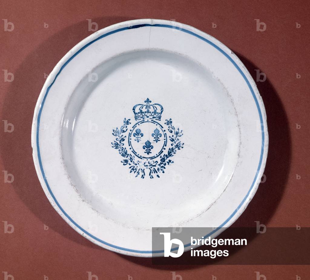 Versailles kitchen plate, Saint-Cloud manufacture (faience)