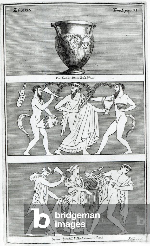 Two Scenes from an Etruscan Vase (engraving)