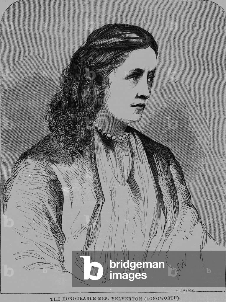 The Hon. Mrs Yelverton, illustration from 'Illustrated Sporting News', 1861 (newsprint)