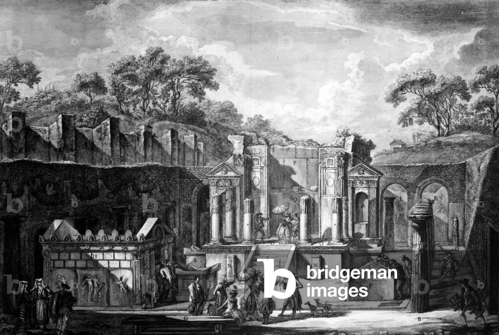 View of the Temple of Isis, Pompeii, engraved by Francesco Piranesi, 1788 (etching)