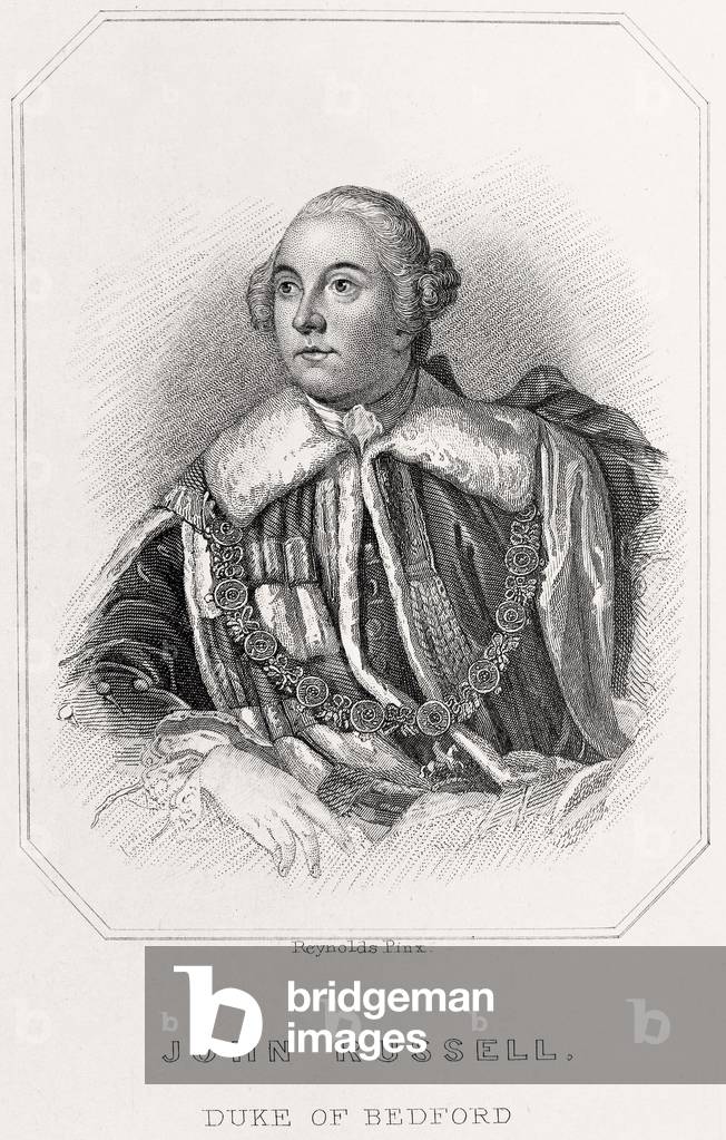 Portrait of John Russell, Duke of Bedford, 1835 (litho)