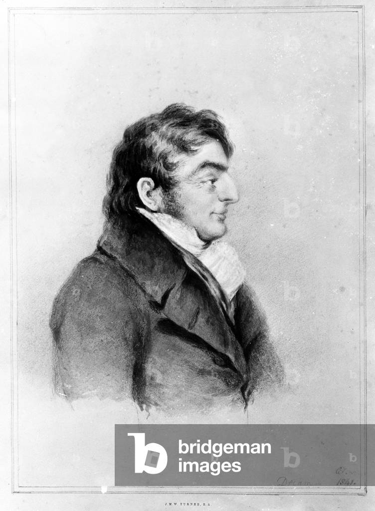 Portrait of Joseph Mallord William Turner, 1841 (chalk, wash and pencil on paper)