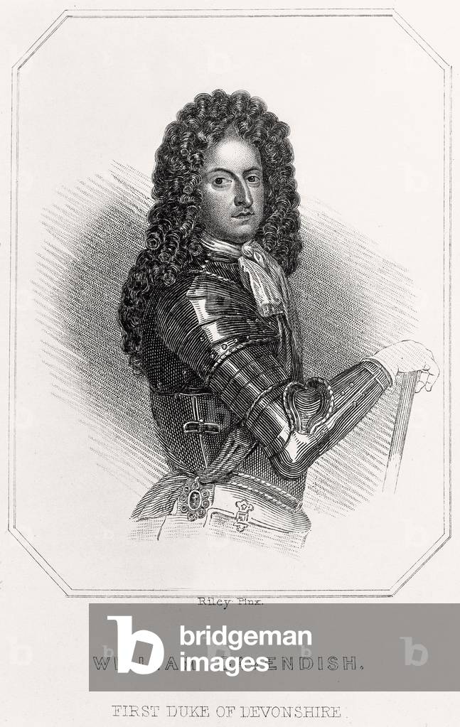 Portrait of William Cavendish, 1st Duke of Devonshire, 1835 (litho)