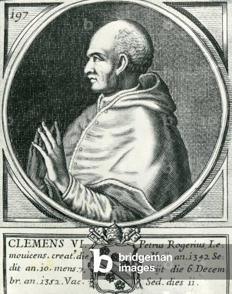 Pope Clement VI (1291-1352) (engraving)