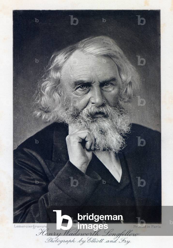 Henry Wadsworth Longfellow (b/w photo)