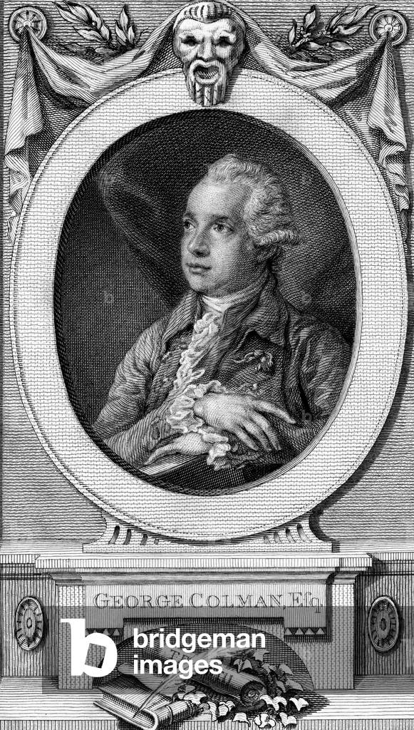 George Colman the Elder, engraved by John Hall (engraving)