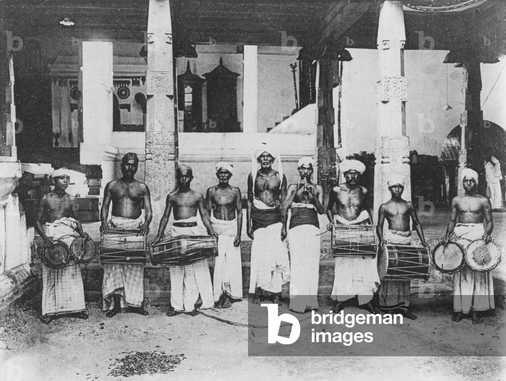 Drummers of the Temple of the Tooth in Kandy, 1936 (photograph)
