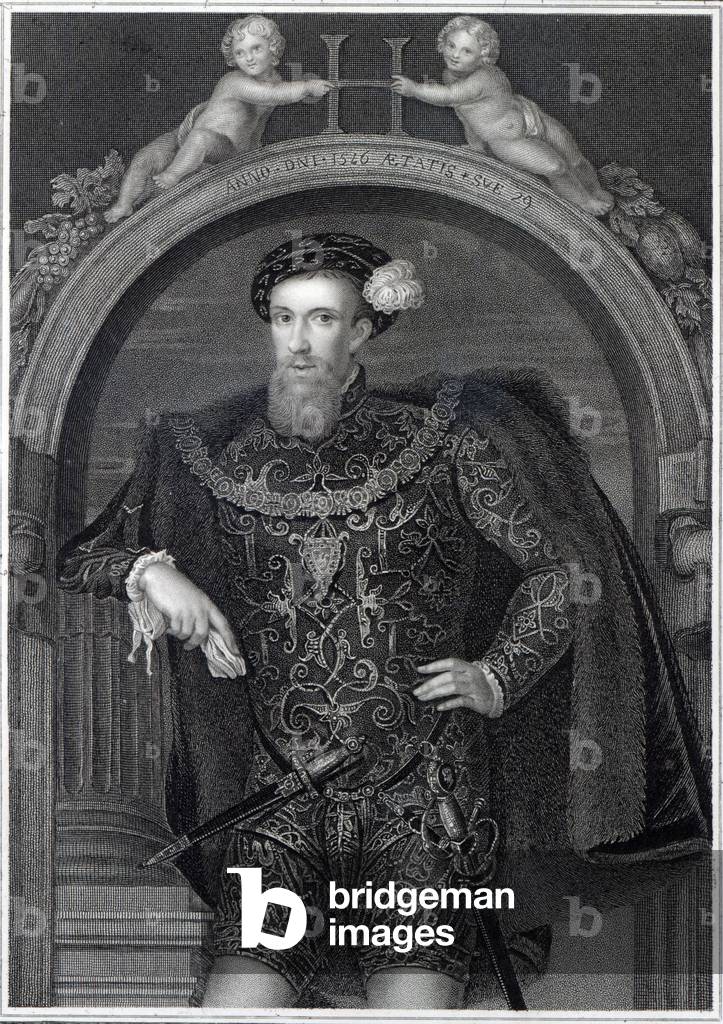 Portrait of Henry Howard (1517-47) Earl of Surrey, from 'Lodge's British Portraits', 1823 (litho)