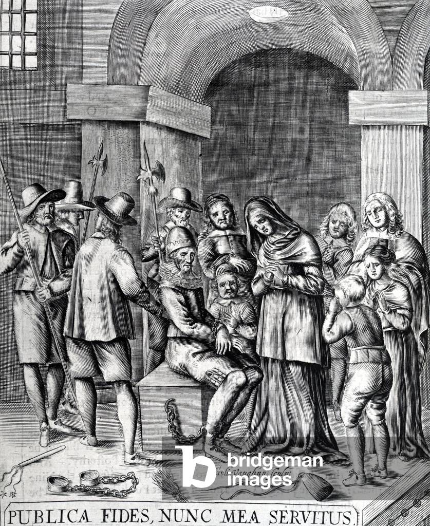 Sir William Dick of Braid in prison (1580-1655) (engraving)