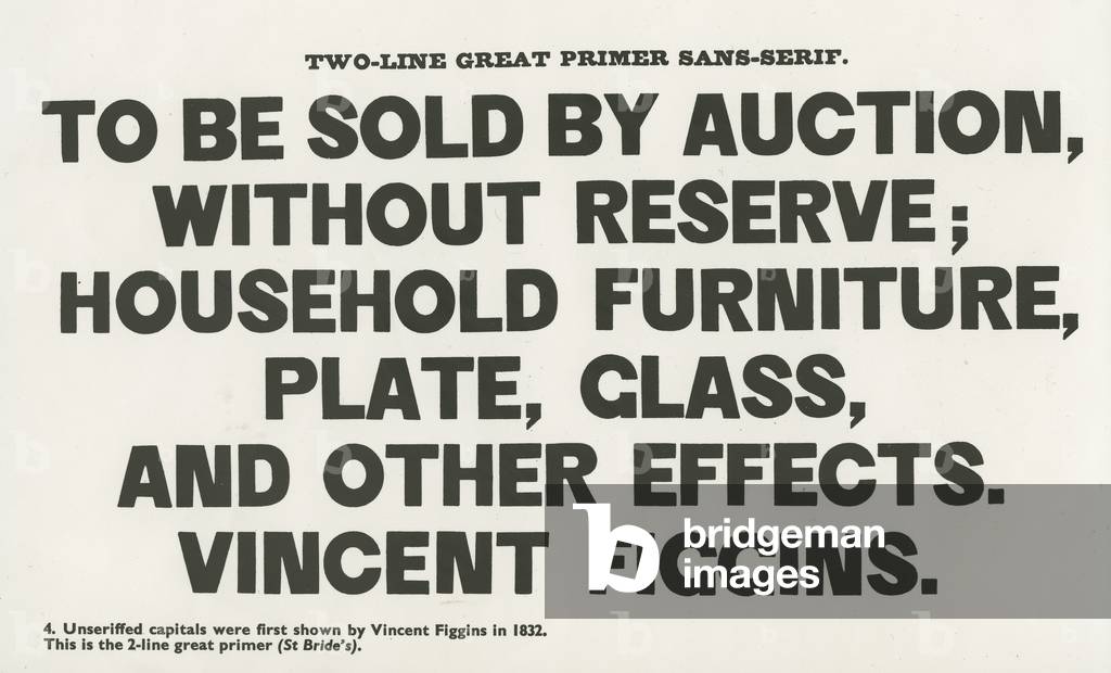 Sans serif poster, 1832 