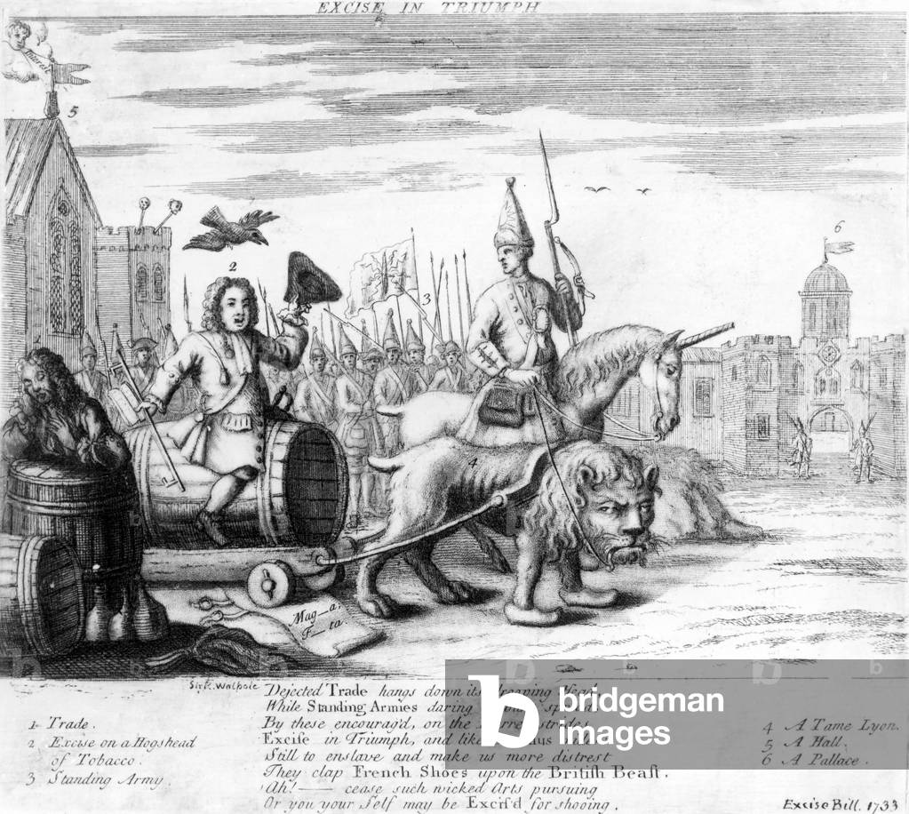 Excise in Triumph, 1733 (engraving)