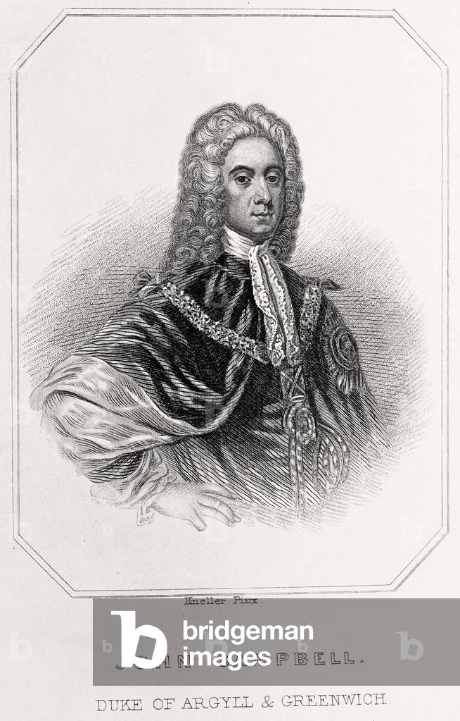 Portrait of John Campbell, Duke of Argyll and Greenwich, 1835 (litho)