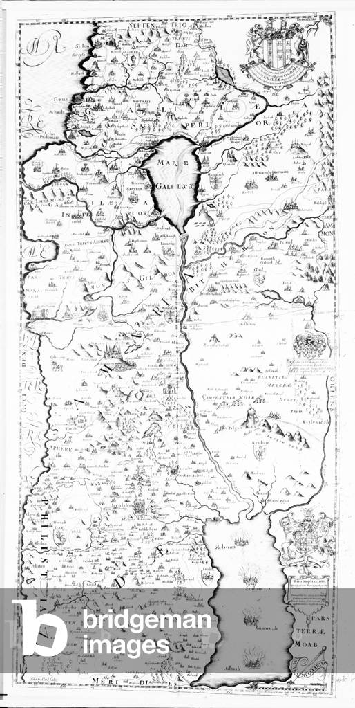 A Map of Samaria, from 'A Pisgah-sight of Palestine' by Thomas Fuller, 1650 (engraving)