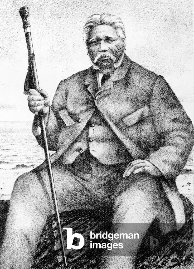 Reihana Waha-nui, illustration from John White's 'Ancient History of the Maori', 1897 (engraving)