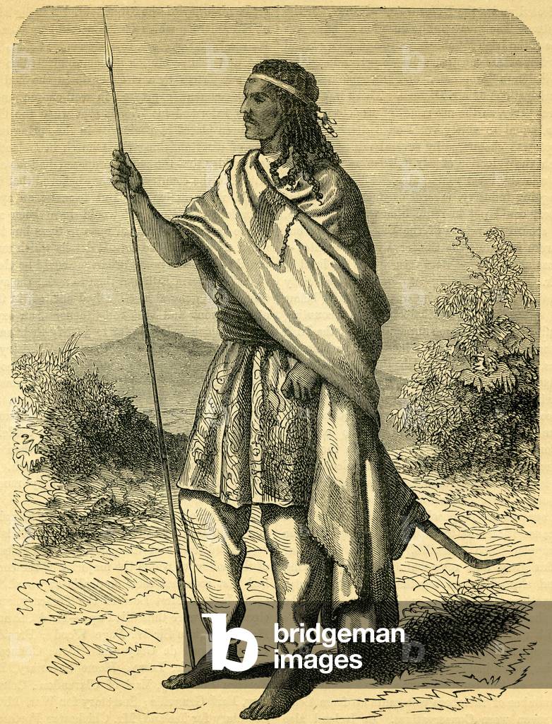 The Emperor Theodore II (c.1818-68), 1864 (engraving)