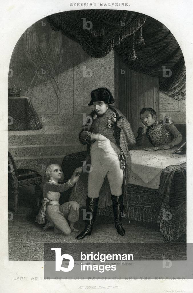 Last adieu of Louis Napoleon and the Emperor, 2nd June 1815 (engraving)