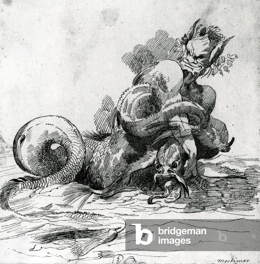 Illustration of a Sea Monster,18th Century (engraving)
