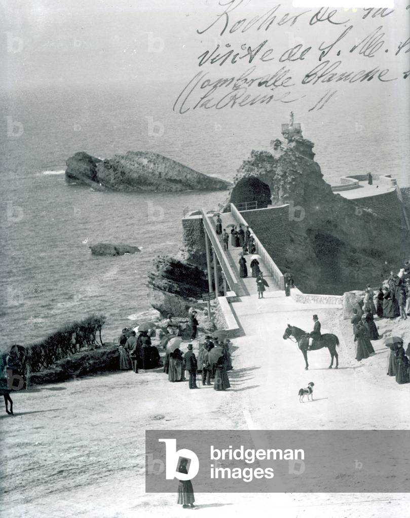 Queen Victoria on the French Coast (b/w photo)