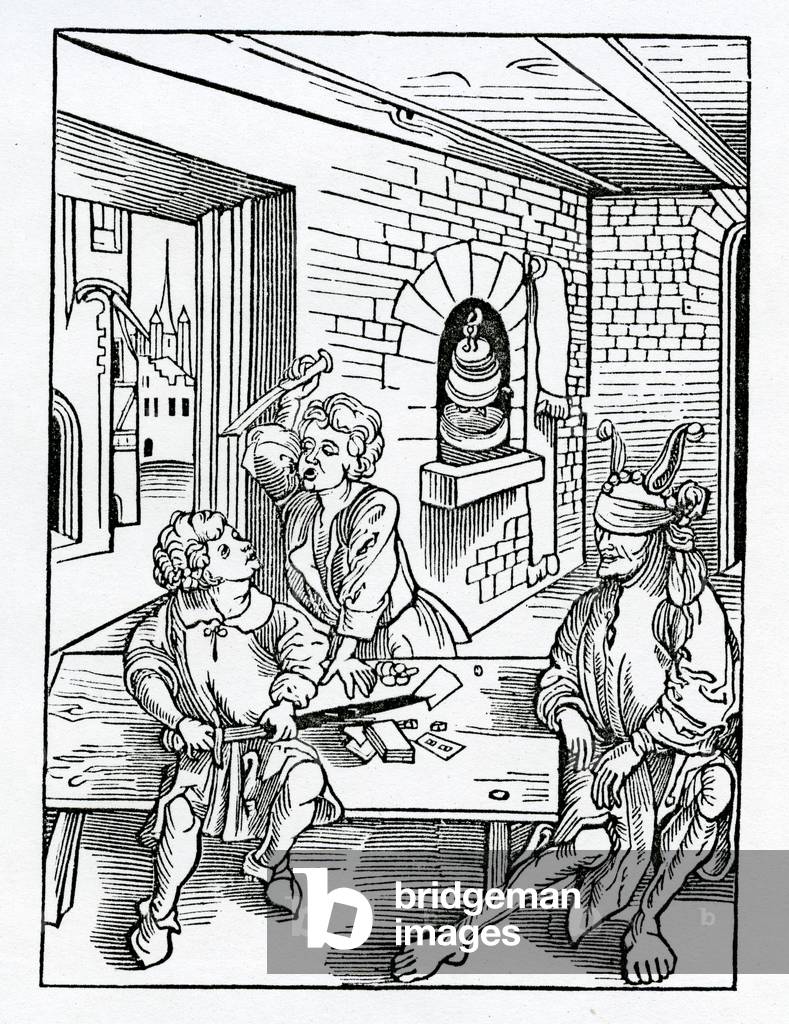 Of the erudicion of neglygent faders anenst theyr chyldren, illustration from Alexander Barclay's English translation of 'The Ship of Fools', from an edition published in 1874 (engraving)
