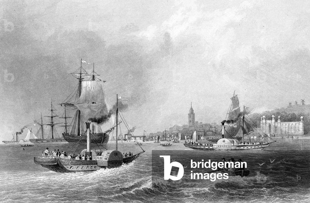 Gravesend, engraved by H. Adlard, published in 'Finden's Ports and Harbours', 1842 (engraving)
