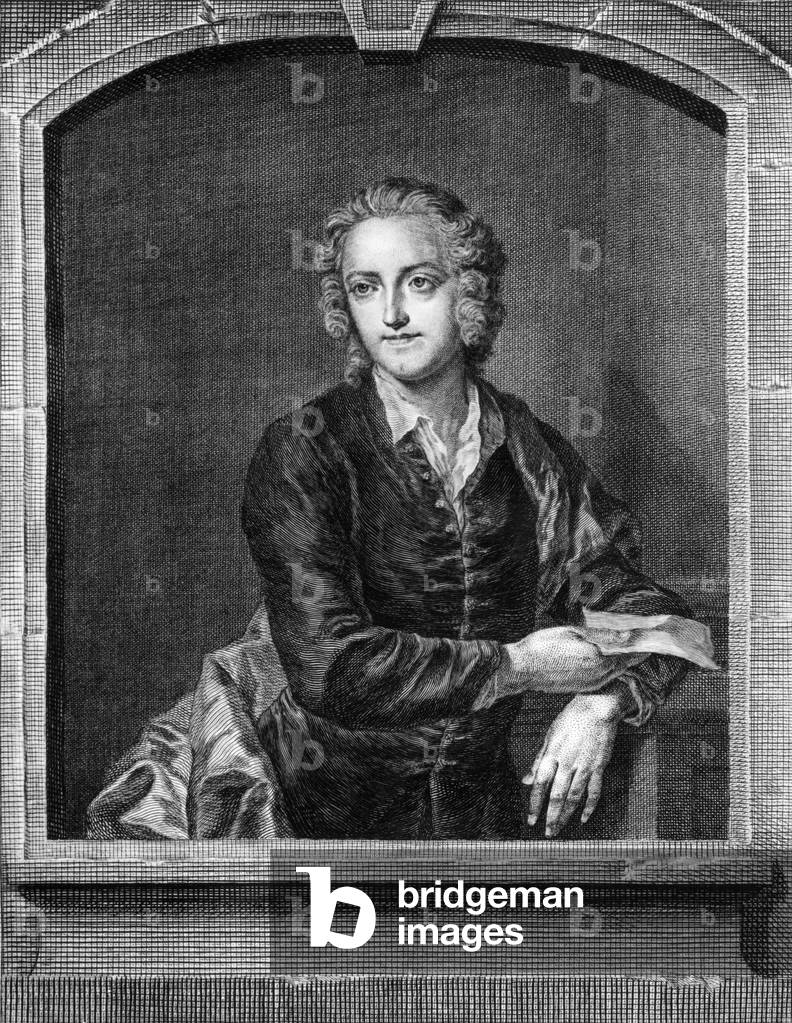 "Ritratto di Thomas Gray (1716-71) (incisione)", 18th Secolo di John Giles Burckhardt, b/w