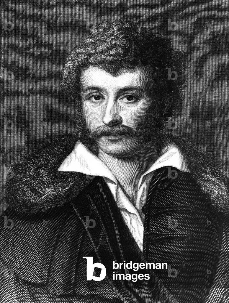 Karoly Kisfaludy, frontispiece to his 'Minden Munkai', published in 1893 (engraving)