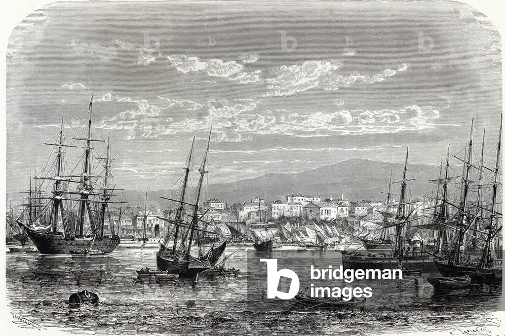 Athens: general view of the Piraeus, from 'The Illustrated London News' (engraving)