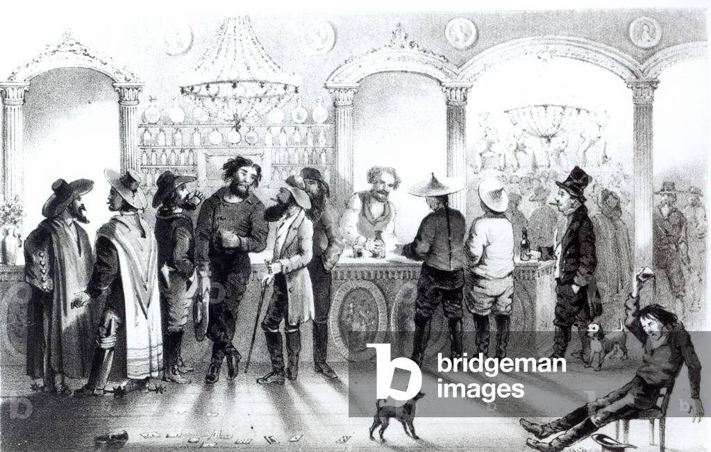 Il bar di un salone da gioco (incisione)