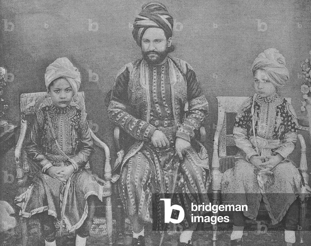 Son-in-Law and Grandsons of Sultan Shah Jahan, Begum of Bhopal (engraving)