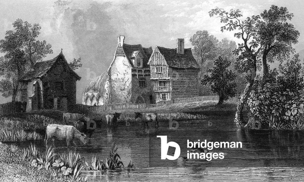 Beleigh Abbey, near Maldon, Essex, engraved by Charles Mottram, 1832 (engraving)