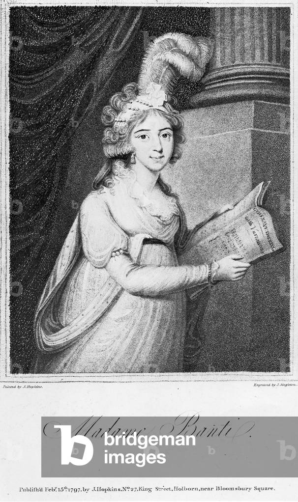 Madame Banti, engraved by J. Singleton, 1797 (engraving)