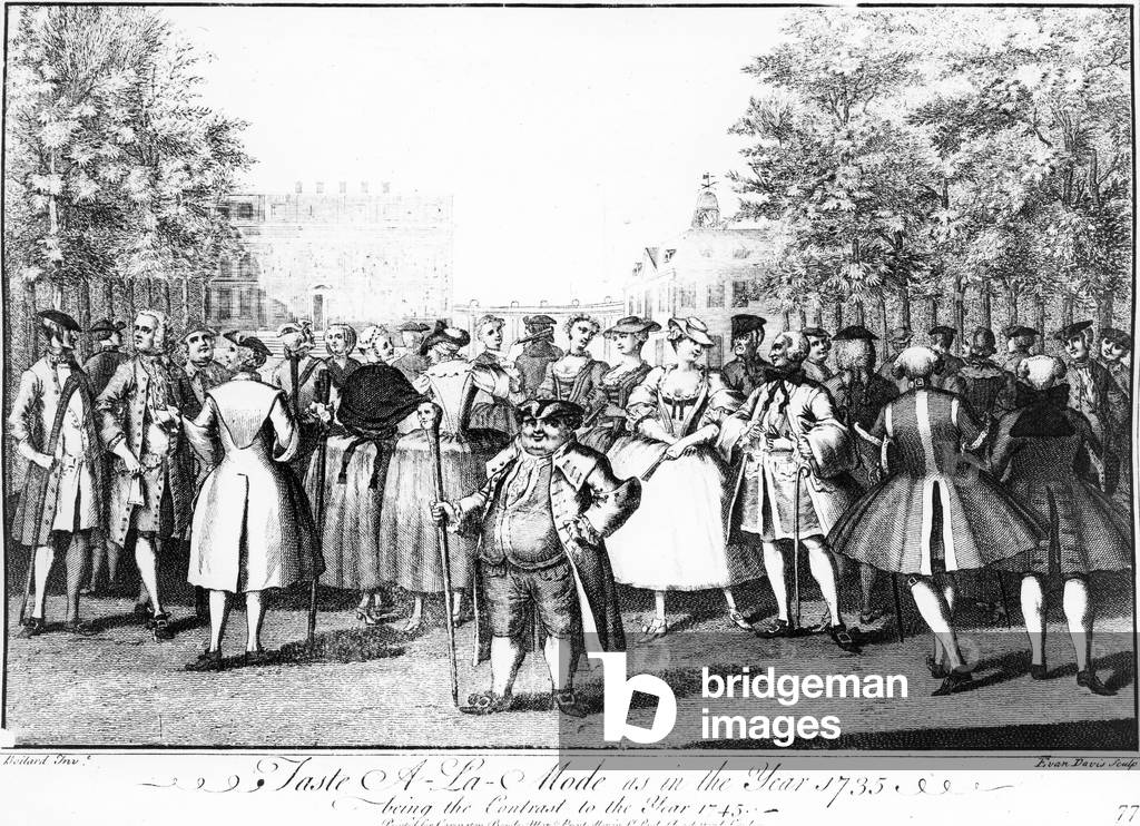 Taste A-La-Mode as in the year 1735 being the contrast to the year 1745 (etching)

