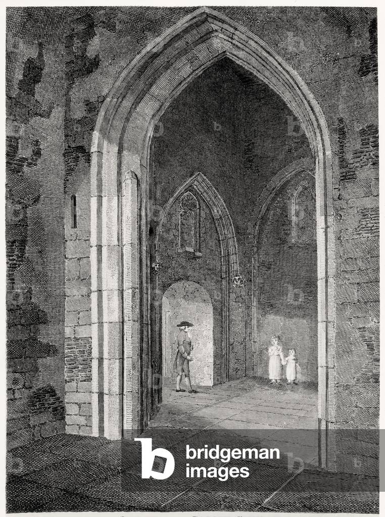 An Interior View of the Porch of the Parish Church of St. Alphage, London Wall; formerly the Chapel of the Priory of Elsynge Spital, pub. by Robert Wilkinson, 1815 (engraving)