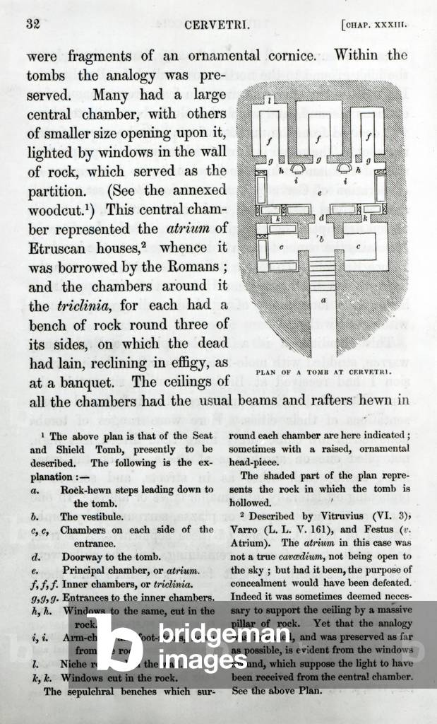 Plan of a Tomb at Cervetri (engraving)