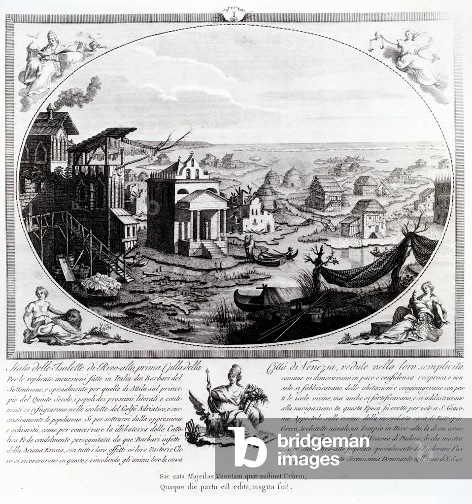 Early Settlement of Venice (engraving) (also see 316845)