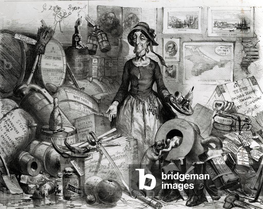 Portrait of the Celebrated Mis(s)-Management respectfully dedicated to her admirers, 1855 (lithograph)