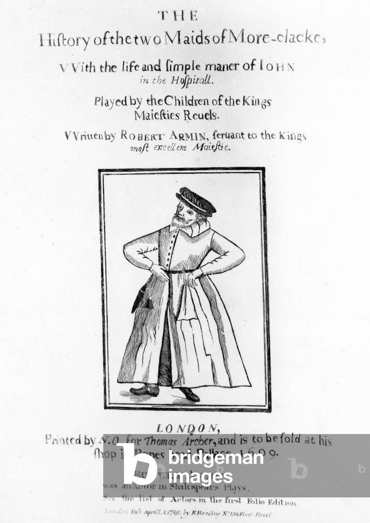 The Title page to Robert Armin's 